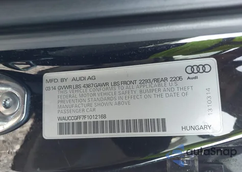 2015 Audi A3 1.8T Premium из США, поврежденный, VIN WAUCCGFF7F1012168